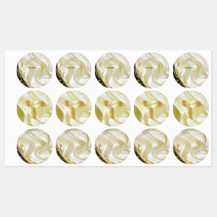 Black with Gold on Champagne Silk