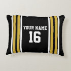 Black with Gold White Stripes Team Jersey