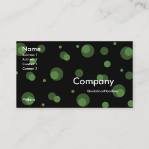 Black with Green Dots Business Card