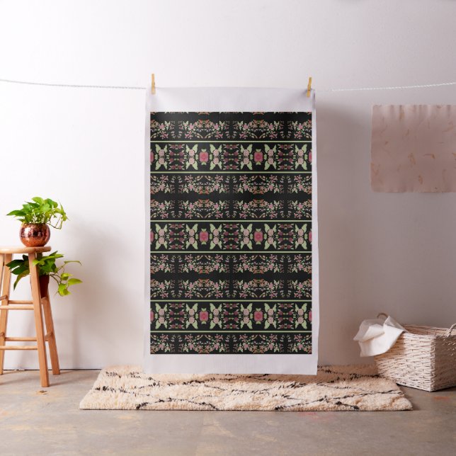 Black With Green Stripe Fabric (In Situ)
