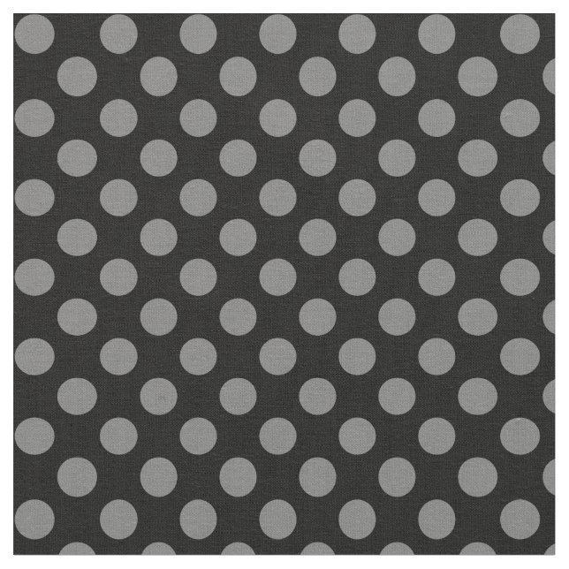 Black with Grey Polka Dot Fabric (Close Up)