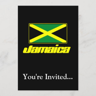 Black with Jamaica Flag Invitation