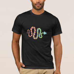 Black with Multi Colour Snake T-Shirt