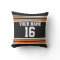 Black with Orange White Stripes Team Jersey