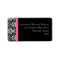 Black with Pink Passion Damask