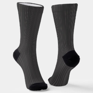 Black with Pink Pinstripes Socks