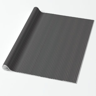 Black with Pink Pinstripes Wrapping Paper