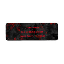 Black with Red Roses and Black Ravens –Gothic