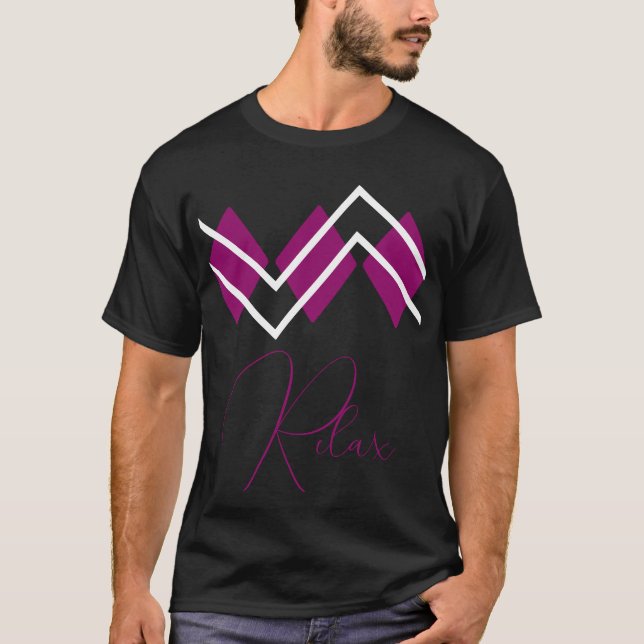 Black with relax colours T-Shirt (Front)
