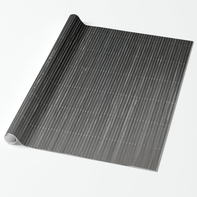 BLACK WITH SUBTLE WHITE STRIPES WRAPPING PAPER (Unrolled)