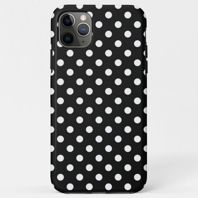 Black with white dots Case-Mate iPhone case (Back)
