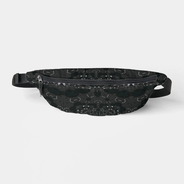 Black With White Dots Fanny Pack (Front)