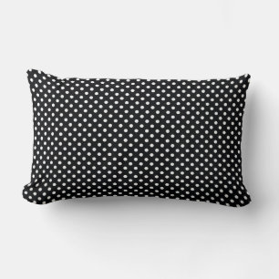 Black with white dots lumbar pillow