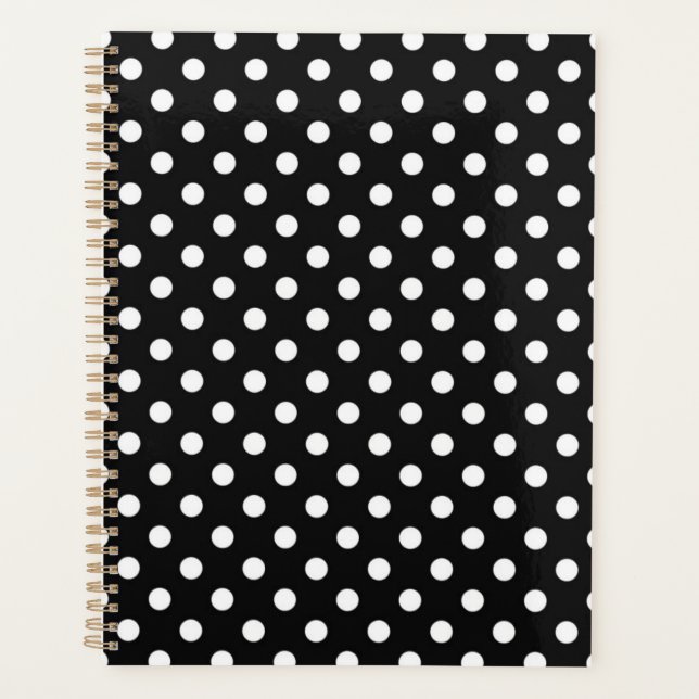Black with white dots planner (Front)