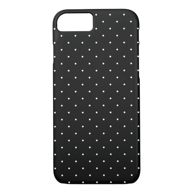 Black with White Polka Dots | Apple iPhone 7 Case (Back)