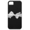 Black with white ribbon bow iphone case (graphic)