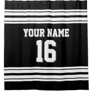 Black with White Stripes Sports Jersey