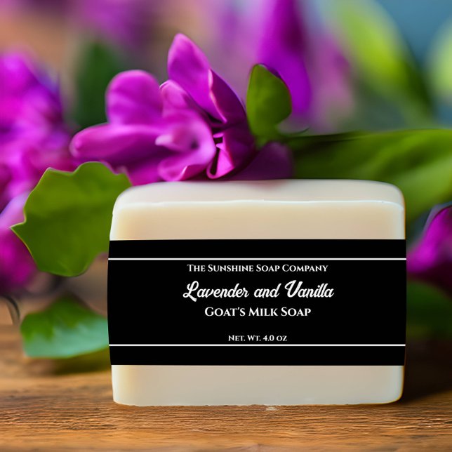 Black with White Text Soap Belly Band Invitation Belly Band (Creator Uploaded)