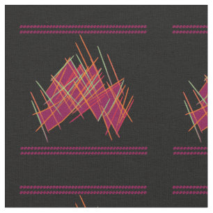 Black with wine coloured and burnt orange patterns fabric
