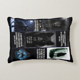 Black Wolf Blanket, Animal Love Gift Blanket Accent Pillow