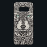 Black Wolf Head Tribal Illustration Case-Mate Samsung Galaxy S8 Case<br><div class="desc">Cool black wolf head detailed abstract illustration.</div>