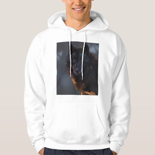 Black Wolf Hoodie (Front)
