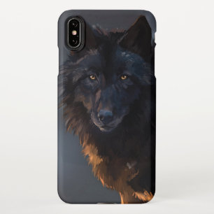 Black wolf iPhone XS max case