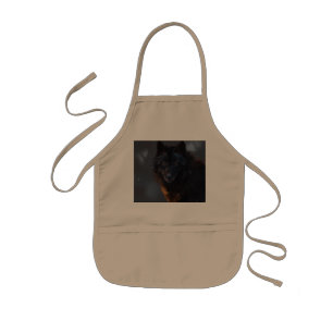 black wolf kids apron