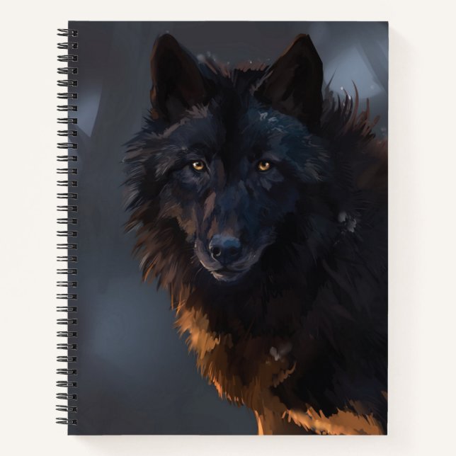 Black wolf notebook (Front)