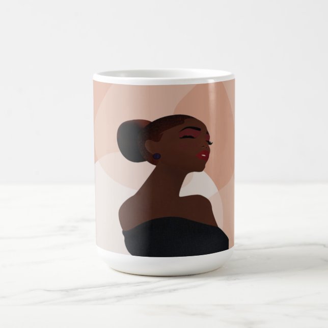 Black Woman Abstract Art Mug (Center)