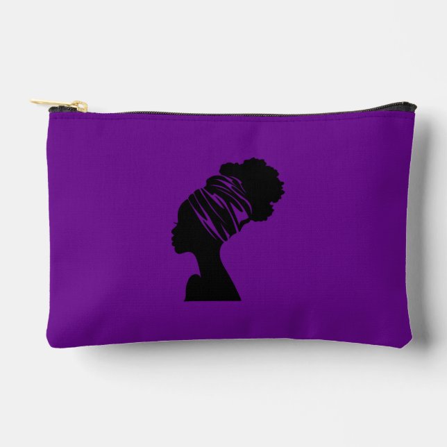 Black Woman Accessory Pouch (Front)