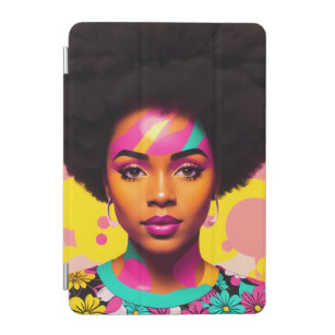 Black Woman Afro Colourful Pop Art iPad Mini Cover