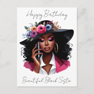 Black woman birthday card