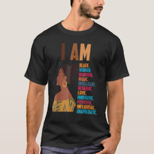Black Woman Black History Month African American H T-Shirt