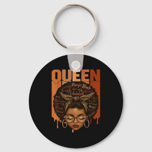 Black Woman Educated Strong Black History Month Gi Keychain