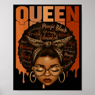 Black Woman Educated Strong Black History Month Gi Poster