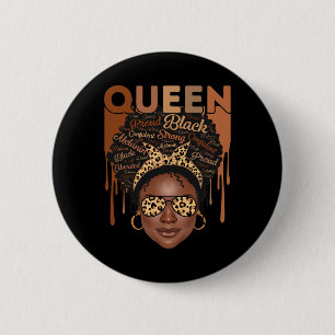 Black Woman Educated Strong Melanin Queen African  2 Inch Round Button
