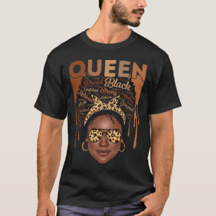 Black Woman Educated Strong Melanin Queen African  T-Shirt