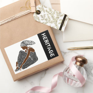 Black Woman in a Head Wrap African Heritage Sticker