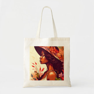 Black Woman in Floral Garden Toe Bag