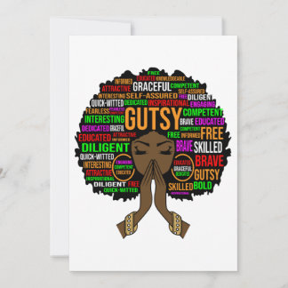 Black Woman Melanin Sista Juneteenth Queen Women Invitation