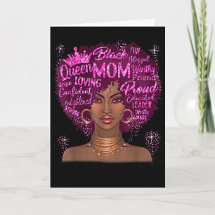 Black woman mom african american happy mother's da card