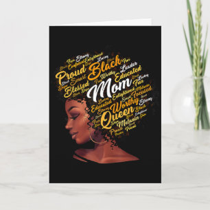 Black woman mom african american happy mother's da card