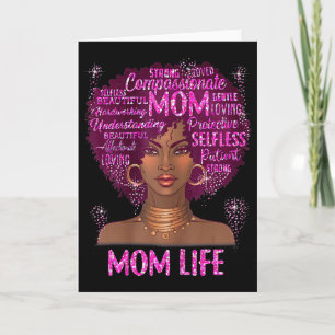 Black woman mom life mom african american happy card