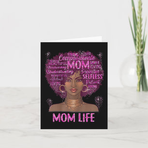 Black Woman Mom Life Mom African American Happy Mo Card