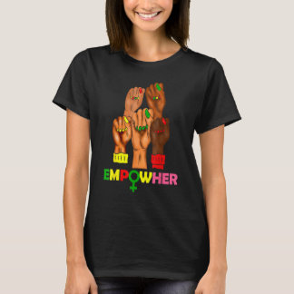 Black Woman Nails African American Black History M T-Shirt