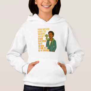 Black Woman & Pet Snake – No Suit Hair Funny Quote