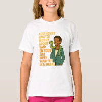 Black Woman & Pet Snake – No Suit Hair Funny Quote