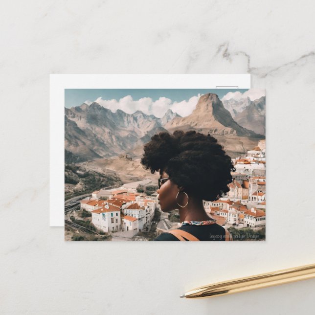 Black Woman Postcard (Front/Back In Situ)