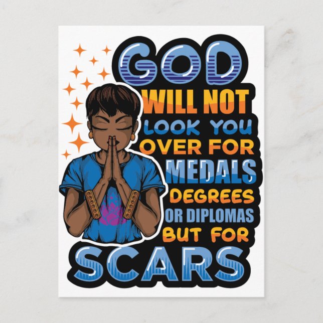 Black woman prayer warrior praying to God Postcard (Front)